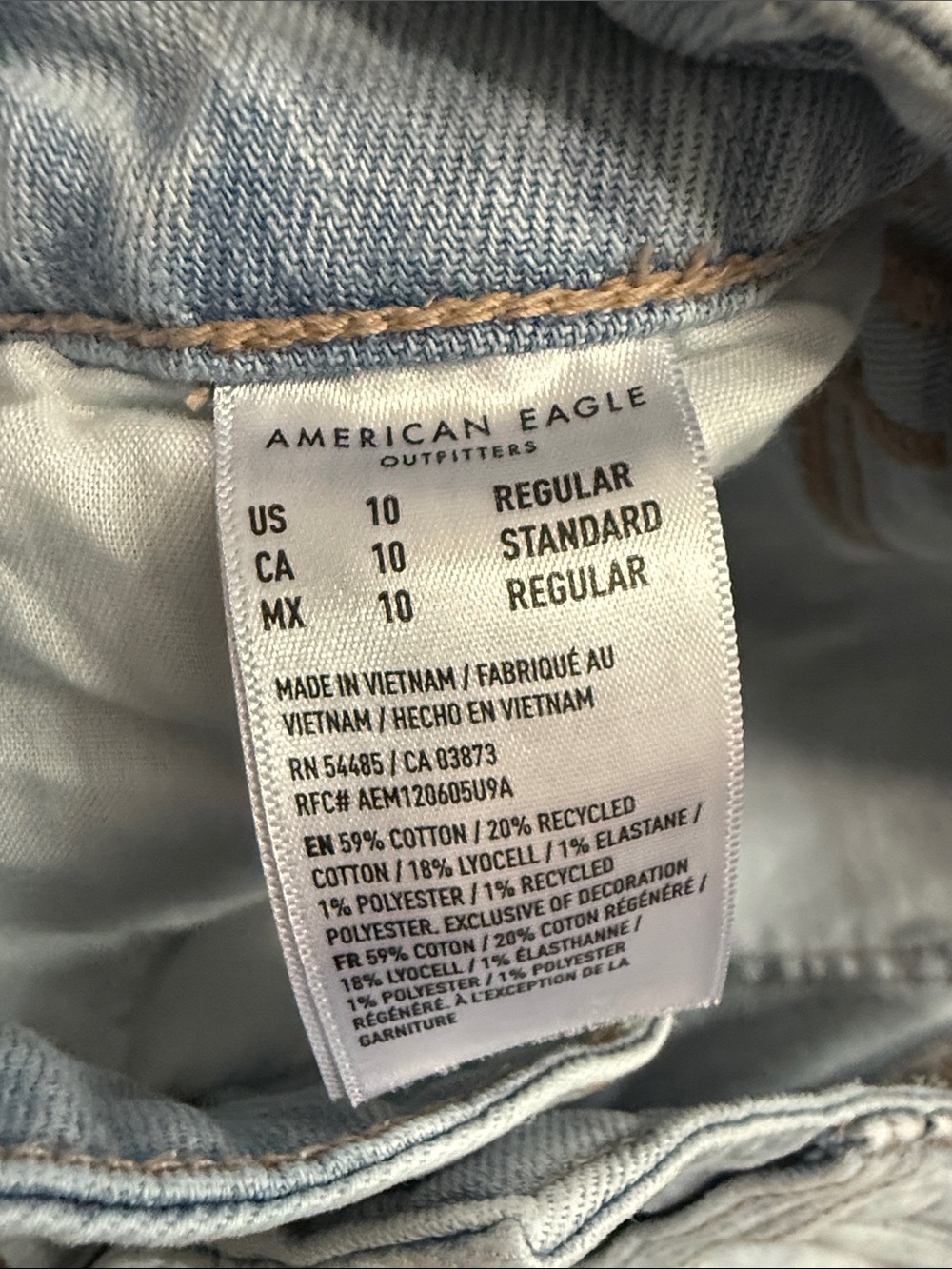 American Eagle Outfitters Light Wash Wide-Leg Jeans - Picture 3 of 5